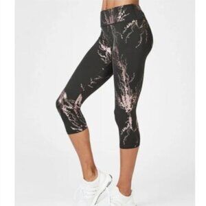 Sweaty Betty Metallic Foil Rose Gold Floral Leggings - XS